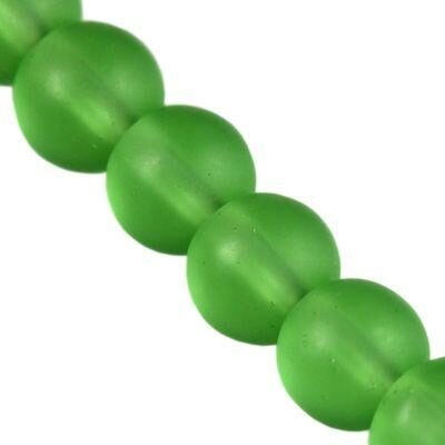 bead round 6mm Frosted (30pcs) green