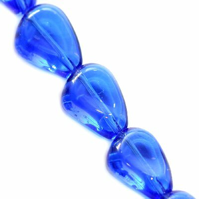 bead nugget 12x11mm (12pcs) blue