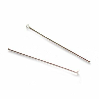 head pins 2.6 cm silver color (30pcs)