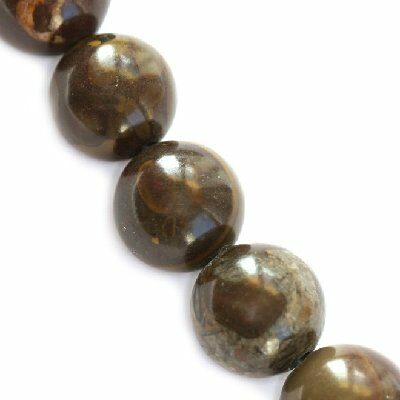 bead round 6mm Bamboo Leaf Jasper (10pcs)