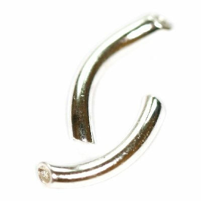 tubes spiral 10mm silver plated (10pcs)