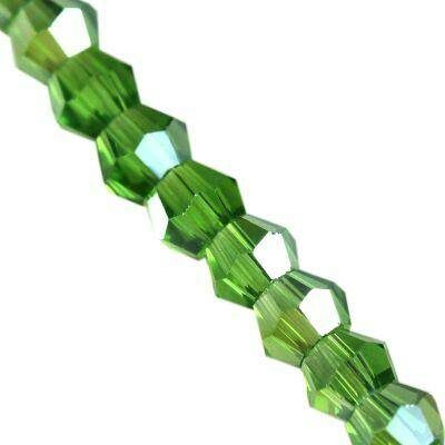 pērle konuss slīpēta 2mm (50gab) zaļa AB CrystaLine™