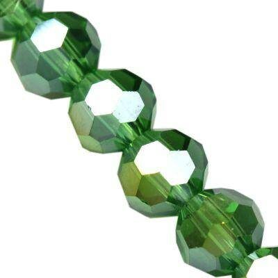 pērle apaļa slīpēta 4mm Disko 32 (30gab) zaļa AB CrystaLine™