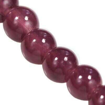 pērle apaļa 6mm stikla Candy Jade Beads vīnogu (30gab)