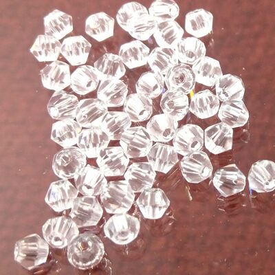 pērle konuss slīpēta 2mm (50gab) Crystal, Ķīna