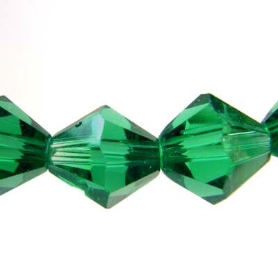 pērle stikla slīpēta 8x8mm 10gab t.zaļa (Indija)