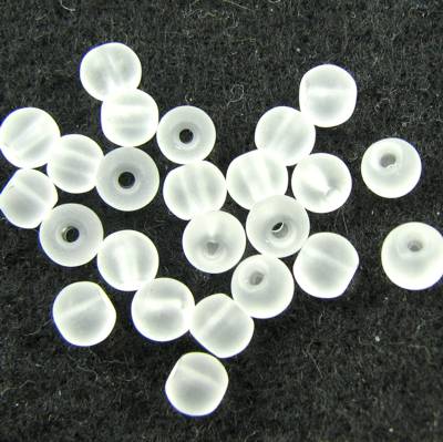 pērle apaļa 4mm Crystal frosted (24gab)