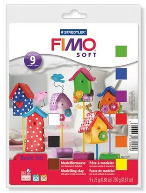 Fimo Soft Basic Pack of 9 x 25g Blocks