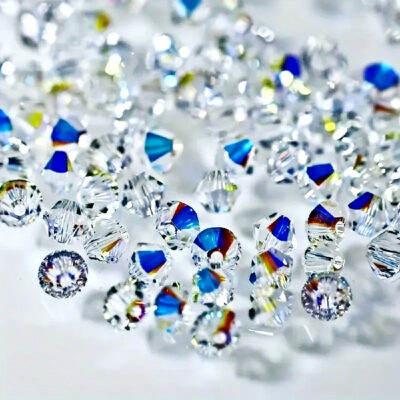 bicone cut beads 4mm (50pcs) Crystal AB