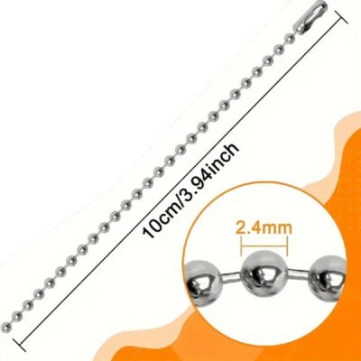 bumbu ķēde ar aizdari 2.4mm / 10cm